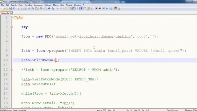 PHP PDO (Part 3/05) - Insert Query In Hindi / Urdu смотреть онлайн