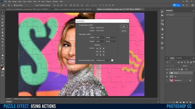 How To Make a Puzzle from a Photo | Photoshop Tutorial - Jigsaw Puzzle Effect смотреть онлайн