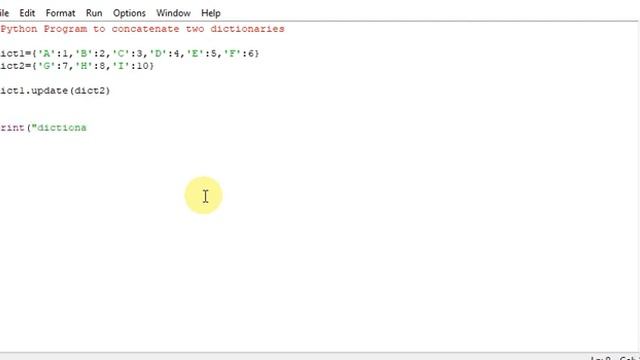 Python Program to concatenate two dictionaries смотреть онлайн