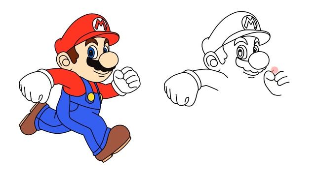 How to draw Super Mario Run ✍❤ смотреть онлайн