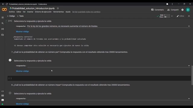 6 - Python Cálculo de probabilidad con dados y con Numpy (solución ejercicio) смотреть онлайн