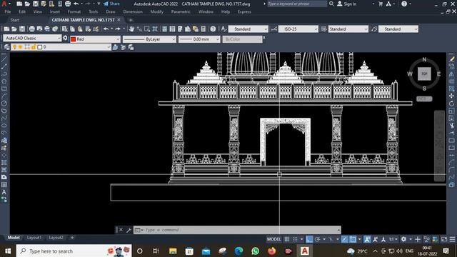 temple elevation,plan autocad design etc. смотреть онлайн