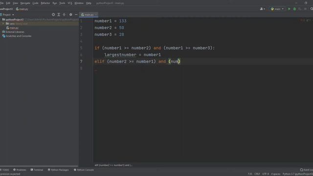 Python Program to find the largest number among three numbers || Tutorial смотреть онлайн