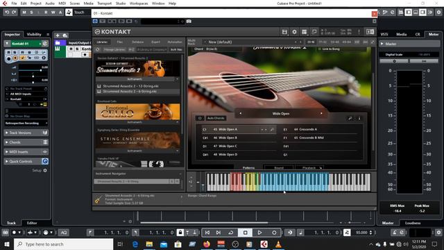 How To Use Strummed Acoustic 2 In Cubase10.5 Pro |Acoustic Guitar Loops| Kontakt 6.1|Bangla Tutoria