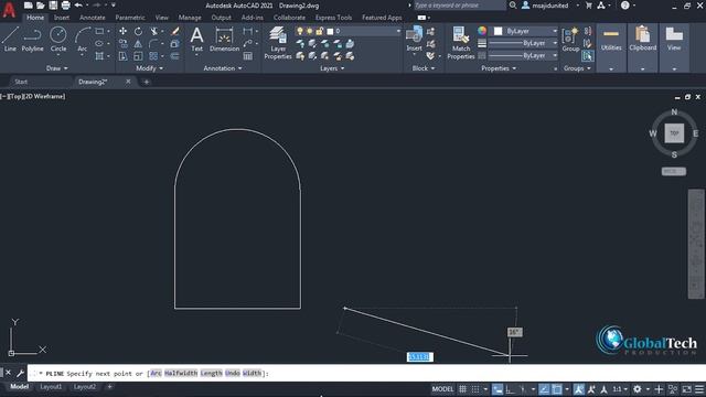 Making Line, Polyline, Construction Line & Ray - AutoCAD 2021 Class 03 Urdu | GlobalTech Production смотреть онлайн