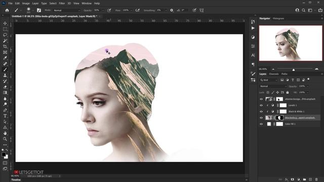 Creative Double Exposure Effect - Photoshop Tutorial смотреть онлайн