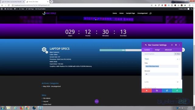 Divi 4 Product Sale Page Bar Counter Spec Section ? смотреть онлайн