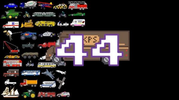 Vehicles Counting Collection - Construction Counting to 20, Count to 100 - The Kids' Picture Show