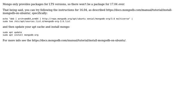 Install MongoDB on Ubuntu 17.04 (3 Solutions!!) смотреть онлайн