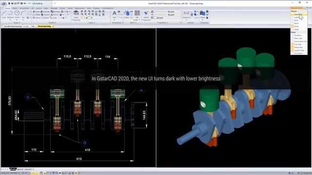 New User interface GstarCAD 2020 смотреть онлайн