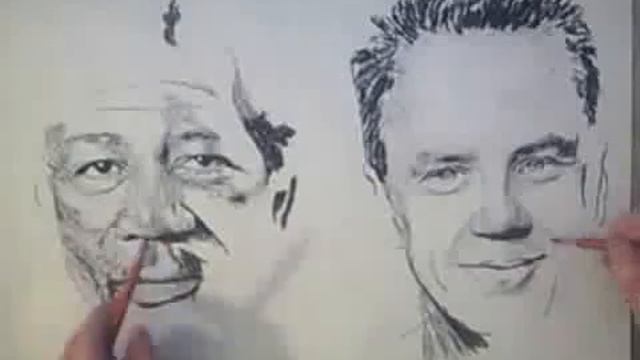 Рисование двумя руками одновременно!!!.flv смотреть онлайн