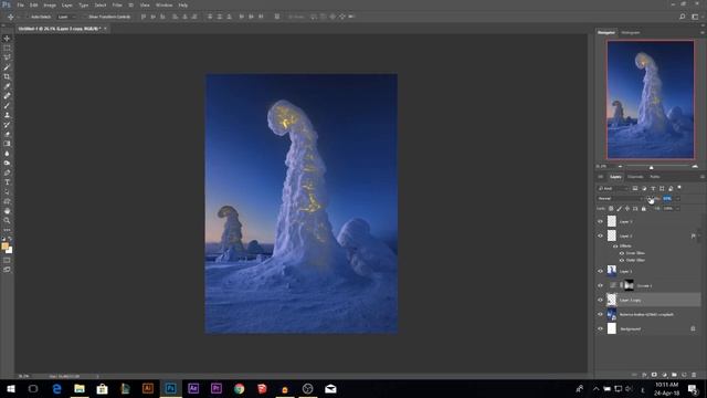 Make Objects Glow In Photoshop (Shinning Snow Mountain) смотреть онлайн