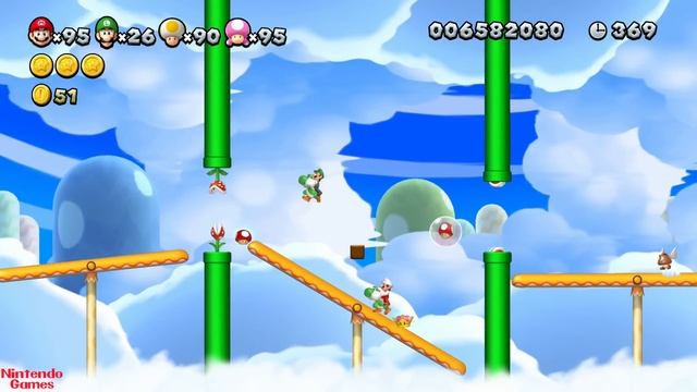 New Super Mario Bros. U Deluxe – Final Boss – 4 Players Walkthrough Co-Op смотреть онлайн