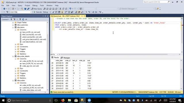 Creating a SQL View with Calculated Field смотреть онлайн