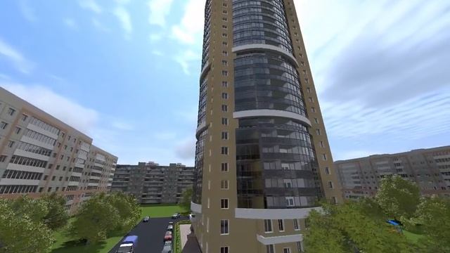 Многоэтажный жилой дом с вентилируемым фасадом смотреть онлайн