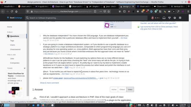 Clean Architecture in Database Heavy Programs | Live reading смотреть онлайн