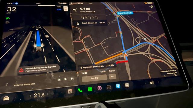 Navigating Complex Scenarios with Tesla FSD v12 Beta: A Real-World Test Las Vegas Visualization смотреть онлайн