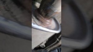 Шевроле Нива, ремонт глушителя, временно.