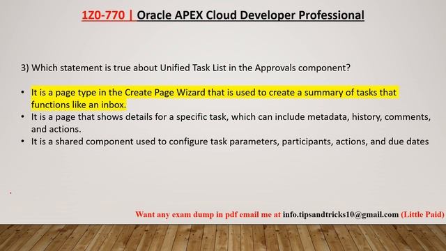 Oracle APEX Cloud Developer Professional (1Z0-770) | Latest Dumps смотреть онлайн