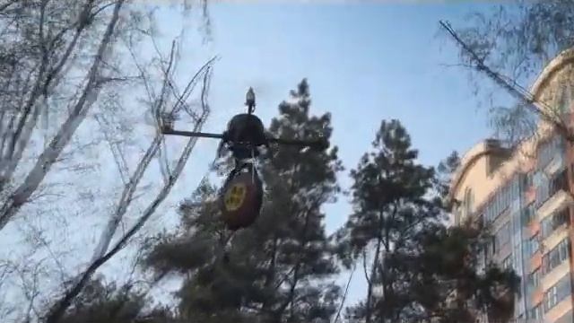 Полет тяжелого квадрокоптера - Heavy Quadrocopter (UAVP) Flight