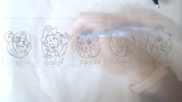 Drawing Mario, Luigi, Peach, Toad And Rosalina | Miky Art