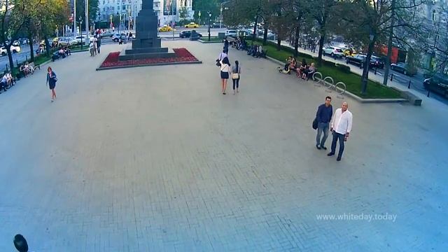 Москва с высоты птичьего полёта - Тверской бульвар смотреть онлайн