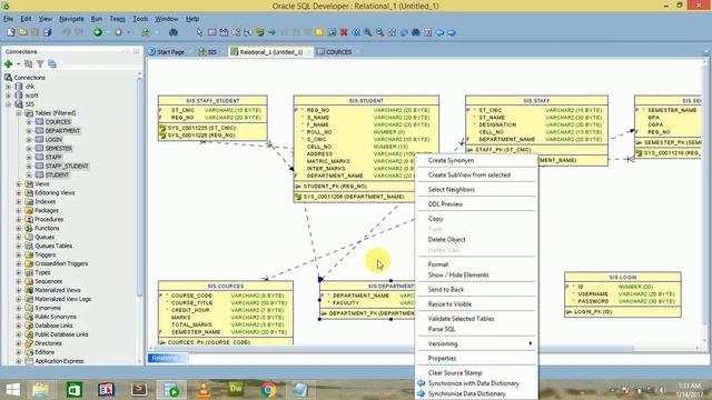 how we can make ER Diagram on Oracle SQL Developer. смотреть онлайн