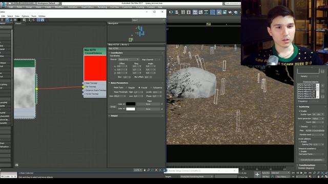 Создание реалистичной травы с Corona Scatter и Corona Distance.