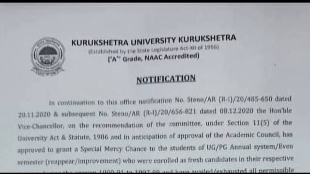 KUK EXAM UPDATE,GOOD NEWS FOR STUDENTS,ADMIT CARD,NEW NOTICE,छात्रों को दिया सुनहरा मौका,ANNUAL EXA смотреть онлайн