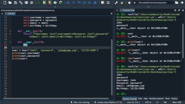 Object Oriented Programming in Python Adding String Methods to Classes || Part 2 смотреть онлайн
