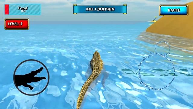 Crocodile Simulator Beach Hunt Android Gameplay HD смотреть онлайн