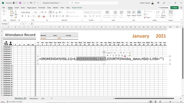 Automated Attendance Sheet in Excel with Formula | Download Attendance Sheet Template смотреть онлайн