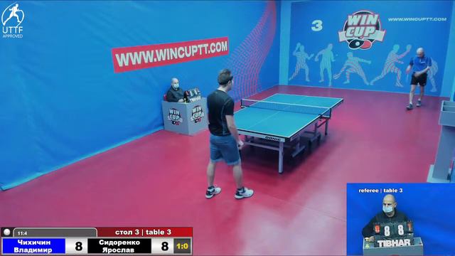 Чихичин Владимир 3-0 Сидоренко Ярослав Восток 3 WINCUP 18.12.21 ПрямаяТрансляция Зал3 смотреть онлайн