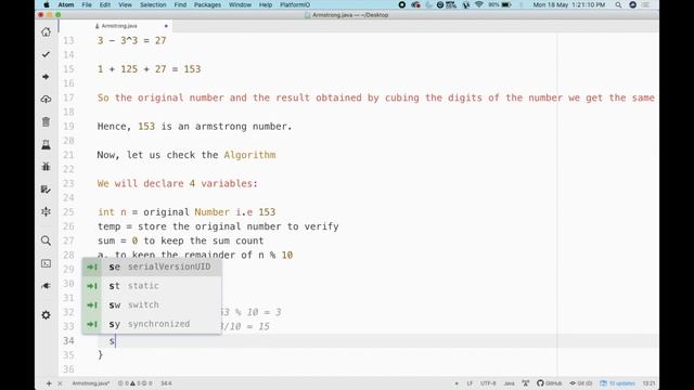 Armstrong Program in Java || Algorithm & Program Explained || Check if Number is Armstrong or not смотреть онлайн