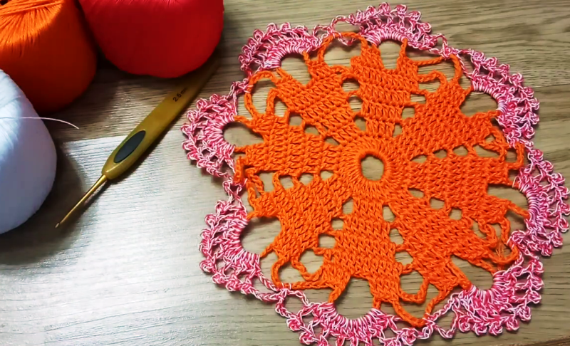 Интересная САЛФЕТКА крючком. Мастер-класс со схемой смотреть онлайн