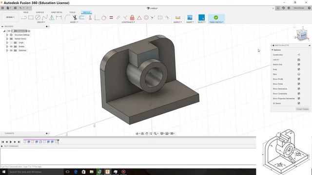 Sketch Practice Drawing #1 | Fusion 360 смотреть онлайн