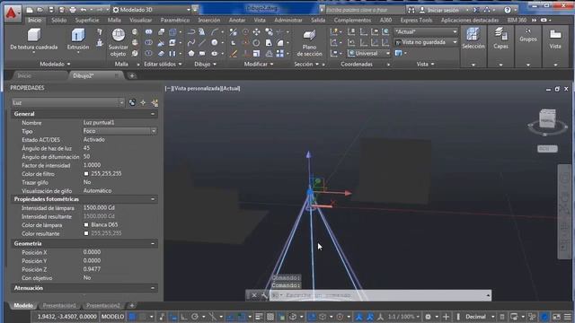 Autocad 3d 2016 - Crear Luces - Tutorial Básico 11 - En Español смотреть онлайн