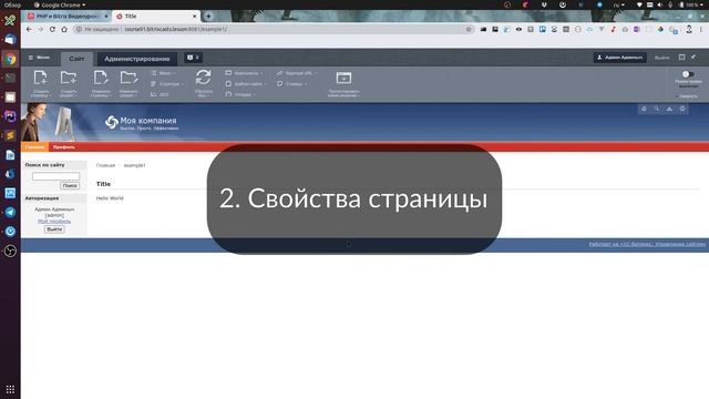 Урок 04 ч.3. Свойства страниц и разделов смотреть онлайн