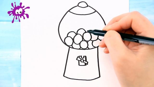 Как нарисовать автомат со жвачками / Мультик раскраска для детей / Раскрась Ка смотреть онлайн