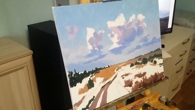 Как нарисовать ОБЛАКА ч1 мастер класс по живописи маслом для начинающих. How To Draw Clouds Tutoria