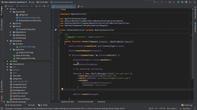 [7/9] - Beginners Symfony 4 Tutorial - Sending Email with Symfony 4 смотреть онлайн