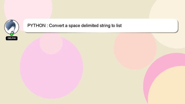 PYTHON : Convert a space delimited string to list смотреть онлайн