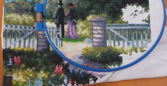 #ВЫШИВКА КРЕСТИКОМ/ #ПАННА/ У КАЛИТКИ/ ПРОДВИЖЕНИЕ/ #Crossstitch