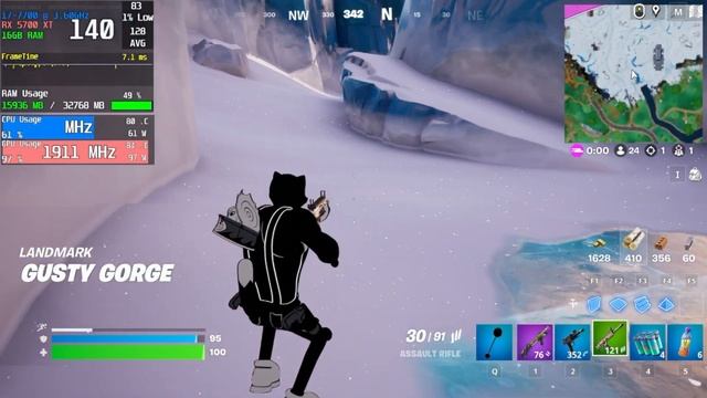 I7-7700 | RX 5700 XT 8Gb | 32Gb DDR4 | Fortnite | Chapter 4