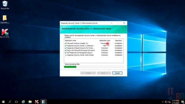 How to install kaspersky security center 11 administration server and web console