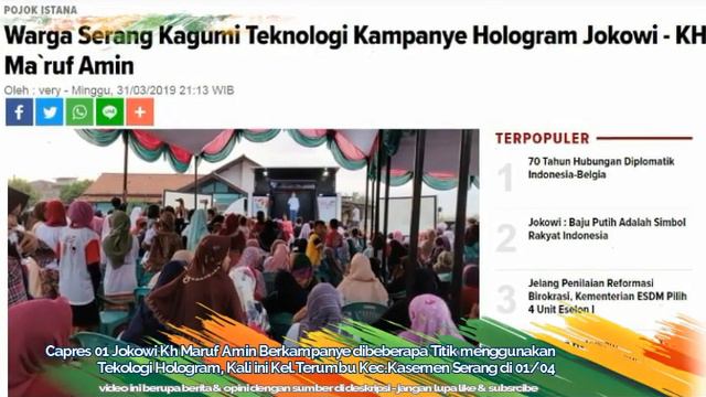 DILAN! K4mpanye Bis4 NOngkr0ng Icip Camilan, Hologram Jokowi Amin Blusuk4n Kedesa смотреть онлайн