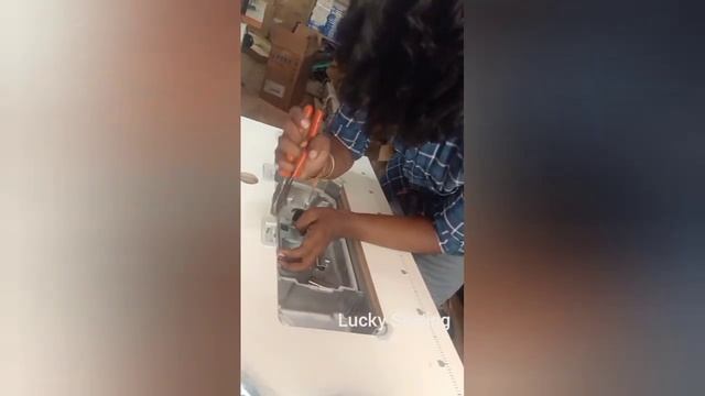 JIN- L1 Industrial Sewing Machine Complete Installation... Demo.. #sewingmachine #lucky #juki #jin