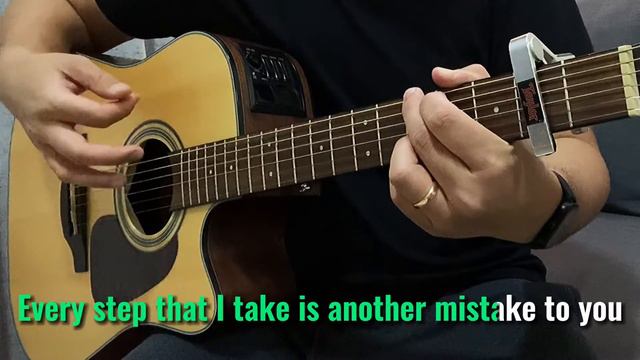 Numb By Linking Park | Acoustic Guitar Karaoke | Singalong | Instrumental | No Vocals