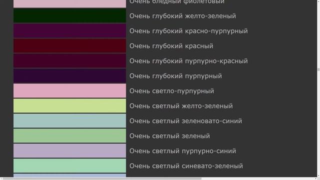 Названия цветов, от Абрикоса до Янтаря — ColorScheme