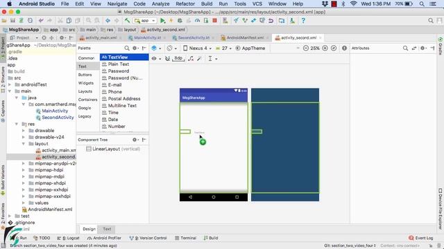 Kotlin Android Tutorial: Share Data between Activities using Explicit Intent #2.4 смотреть онлайн